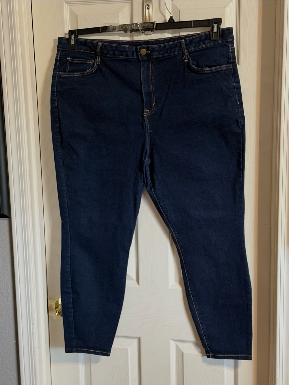 EVRI Women's High Rise Skinny Jeans 24W Dark Blue Denim